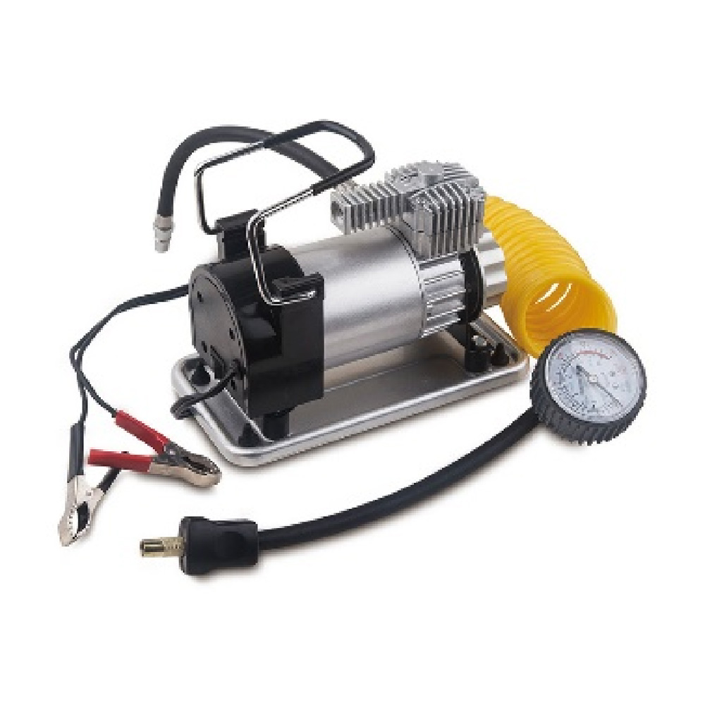 Portable strigare inflator cum rubber et vibratione-probationis pedum
